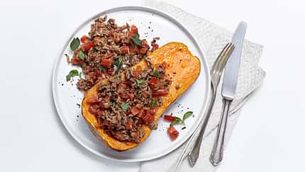 Gefüllter Butternut-Kürbis