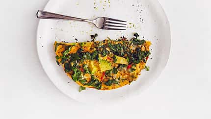 Grünes Gemüse-Omelett Grünes Gemüse-Omelett