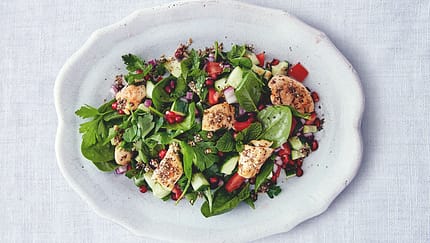 Arabischer Hähnchensalat mit Granatapfel Arabischer Hähnchensalat mit Granatapfel