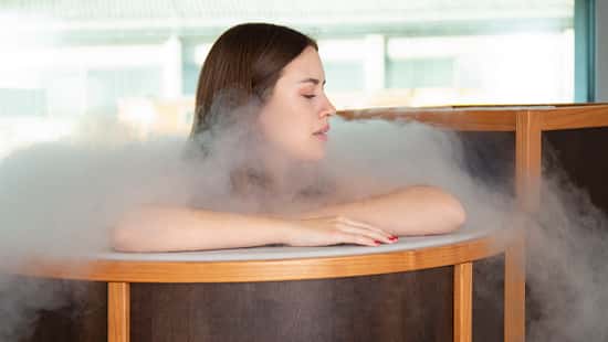 Woman Enjoying Cryotherapy Treatment