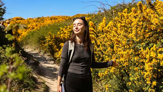 Rausgehen im Frühling für mentale Gesundheit 