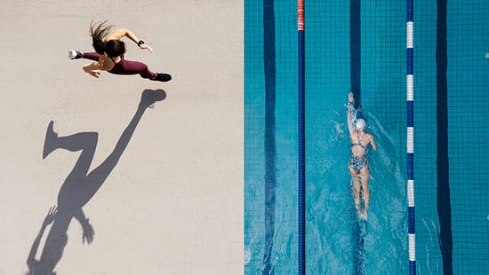 Schwimmen vs. Laufen
