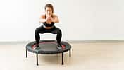 studio,practice,squat,woman,activity,front view,young,caucasian,,activity,caucasian,front view,practice,squat,studio,woman,young Pretty,Young,Brunette,Woman,Trampolining,While,Doing,Squats,Against,Wall