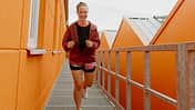 Volontärin Carina Mollner beim Laufen
