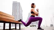 Fitness,Woman,Split,Squat,Exercise,Outdoor