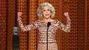 Jane Fonda lächelt in die Kamera auf den Annual Screen Actors Guild Awards in Los Angeles