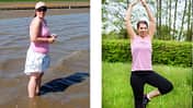 Jessica hat 25 Kilo abgenommen: vorher wog sie 98 Kilo und nachher 73 Kilo