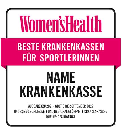 Beispiel: So sieht das Women’s-Health-Siegel aus