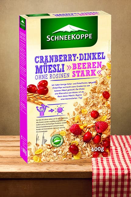 Cranberry-Dinkel-Muesli von Schneekoppe