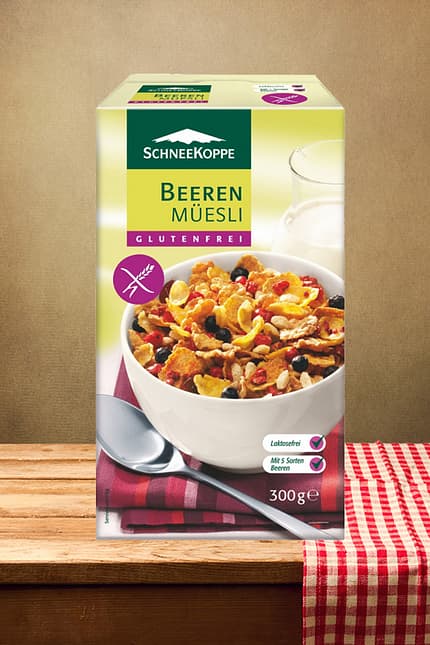Glutenfreies Beeren-Müsli von Schneekoppe