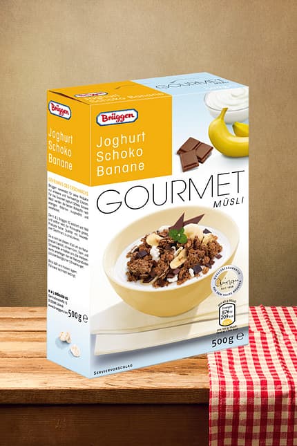Gourmet Müsli "Joghurt Schoko Banane" von Brüggen