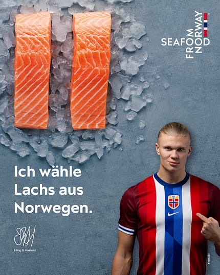 Erling Haaland und Fisch aus Norwegen Erling Haaland und Fisch aus Norwegen